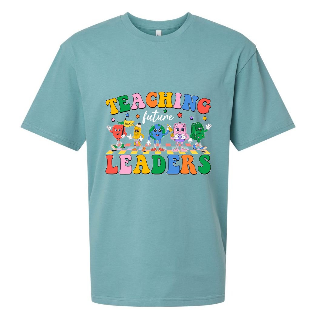 Cute Retro Cartoon Teaching Future Leaders Sueded Cloud Jersey T-Shirt