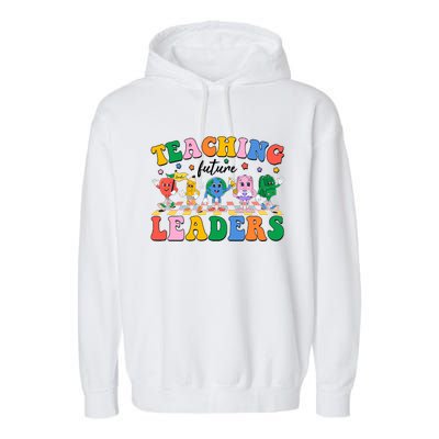 Cute Retro Cartoon Teaching Future Leaders Garment-Dyed Fleece Hoodie