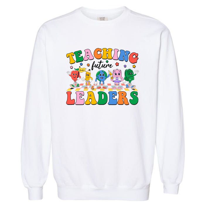 Cute Retro Cartoon Teaching Future Leaders Garment-Dyed Sweatshirt