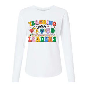 Cute Retro Cartoon Teaching Future Leaders Womens Cotton Relaxed Long Sleeve T-Shirt