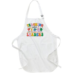 Cute Retro Cartoon Teaching Future Leaders Full-Length Apron With Pockets