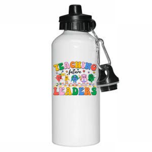 Cute Retro Cartoon Teaching Future Leaders Aluminum Water Bottle