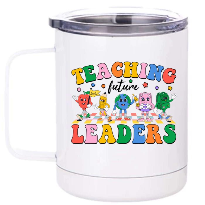 Cute Retro Cartoon Teaching Future Leaders 12 oz Stainless Steel Tumbler Cup