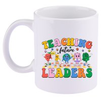Cute Retro Cartoon Teaching Future Leaders 11oz C Handle Ceramic Mug