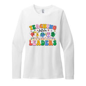 Cute Retro Cartoon Teaching Future Leaders Womens CVC Long Sleeve Shirt