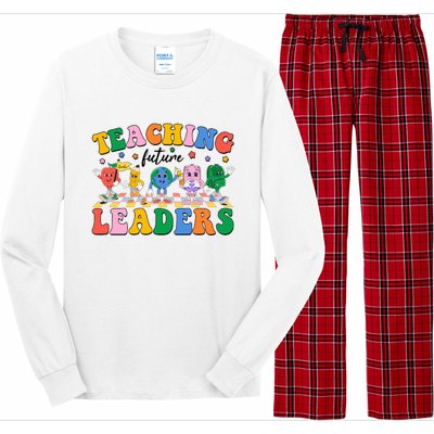 Cute Retro Cartoon Teaching Future Leaders Long Sleeve Pajama Set