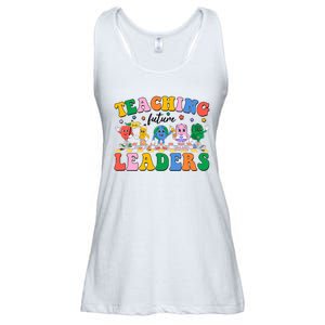 Cute Retro Cartoon Teaching Future Leaders Ladies Essential Flowy Tank