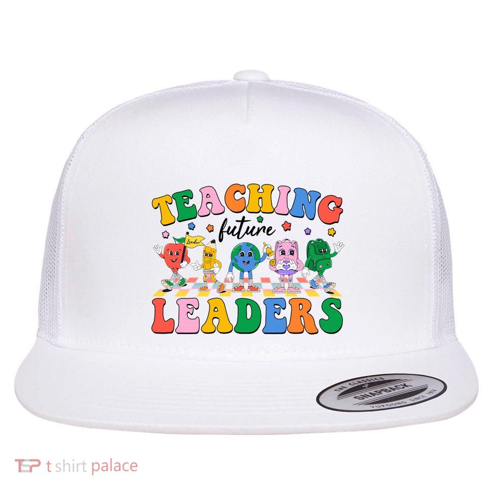 Cute Retro Cartoon Teaching Future Leaders Flatbill Hat