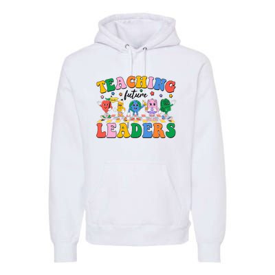 Cute Retro Cartoon Teaching Future Leaders Premium Hoodie