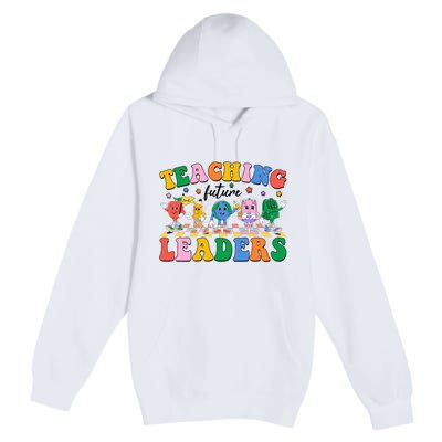 Cute Retro Cartoon Teaching Future Leaders Premium Pullover Hoodie