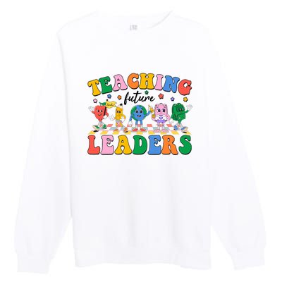 Cute Retro Cartoon Teaching Future Leaders Premium Crewneck Sweatshirt