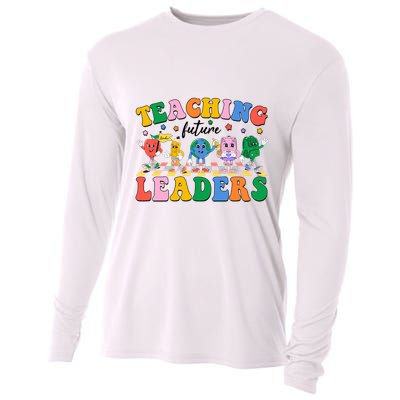 Cute Retro Cartoon Teaching Future Leaders Cooling Performance Long Sleeve Crew