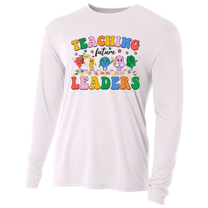 Cute Retro Cartoon Teaching Future Leaders Cooling Performance Long Sleeve Crew