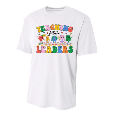 Cute Retro Cartoon Teaching Future Leaders Performance Sprint T-Shirt