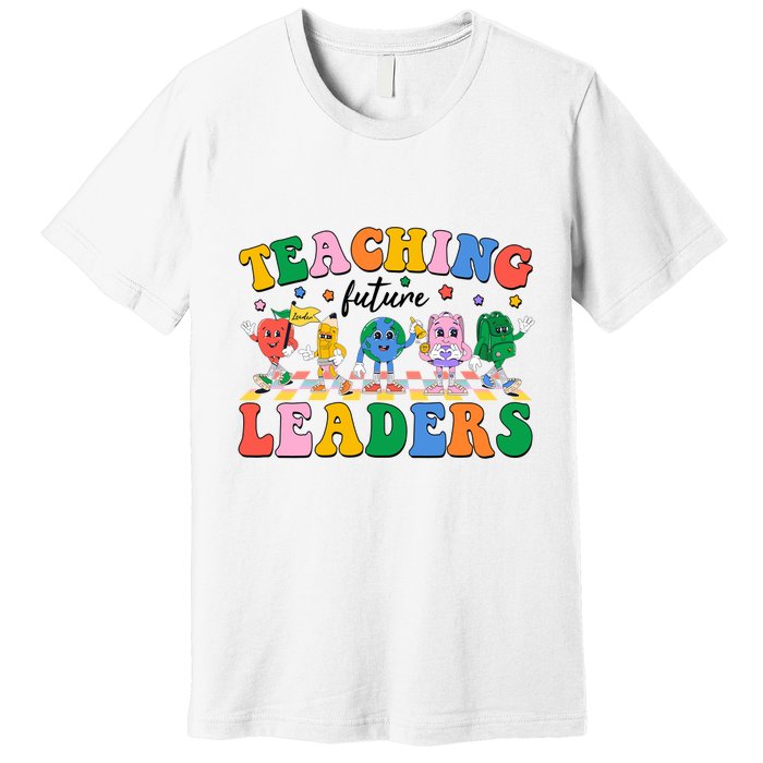 Cute Retro Cartoon Teaching Future Leaders Premium T-Shirt