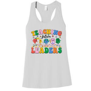 Cute Retro Cartoon Teaching Future Leaders Women's Racerback Tank