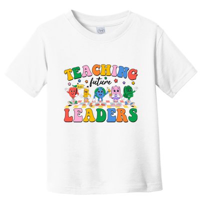 Cute Retro Cartoon Teaching Future Leaders Toddler T-Shirt