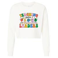 Cute Retro Cartoon Teaching Future Leaders Cropped Pullover Crew