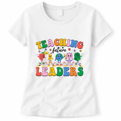 Cute Retro Cartoon Teaching Future Leaders Womens T-Shirt
