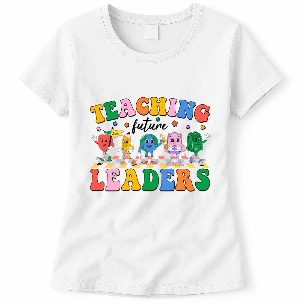 Cute Retro Cartoon Teaching Future Leaders Womens T-Shirt