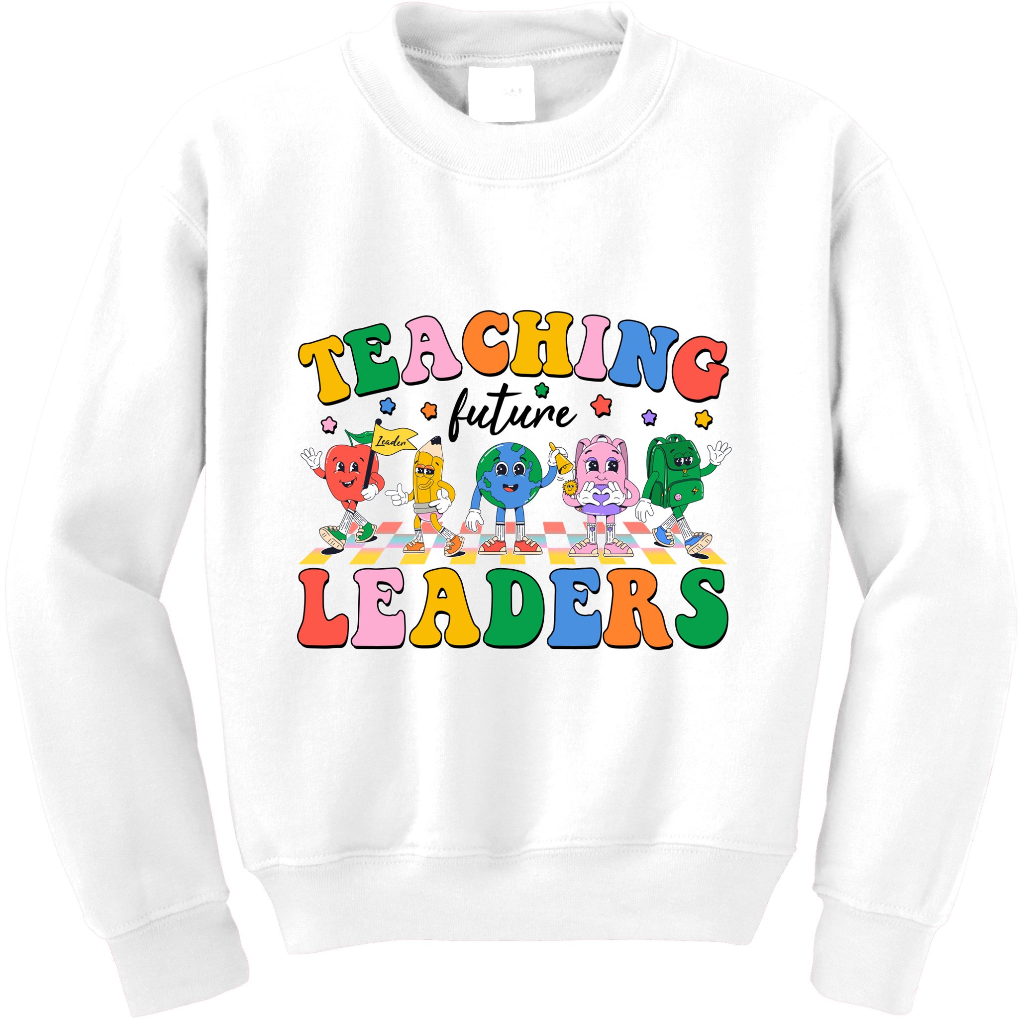 Cute Retro Cartoon Teaching Future Leaders Kids Sweatshirt