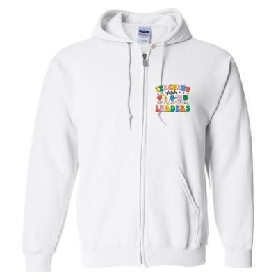 Cute Retro Cartoon Teaching Future Leaders Full Zip Hoodie