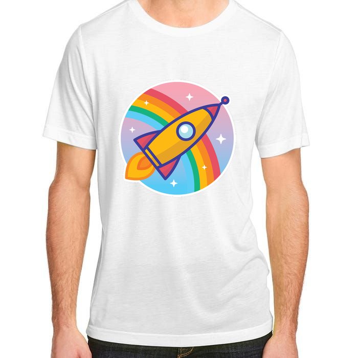 Cartoon Rocket Adult ChromaSoft Performance T-Shirt