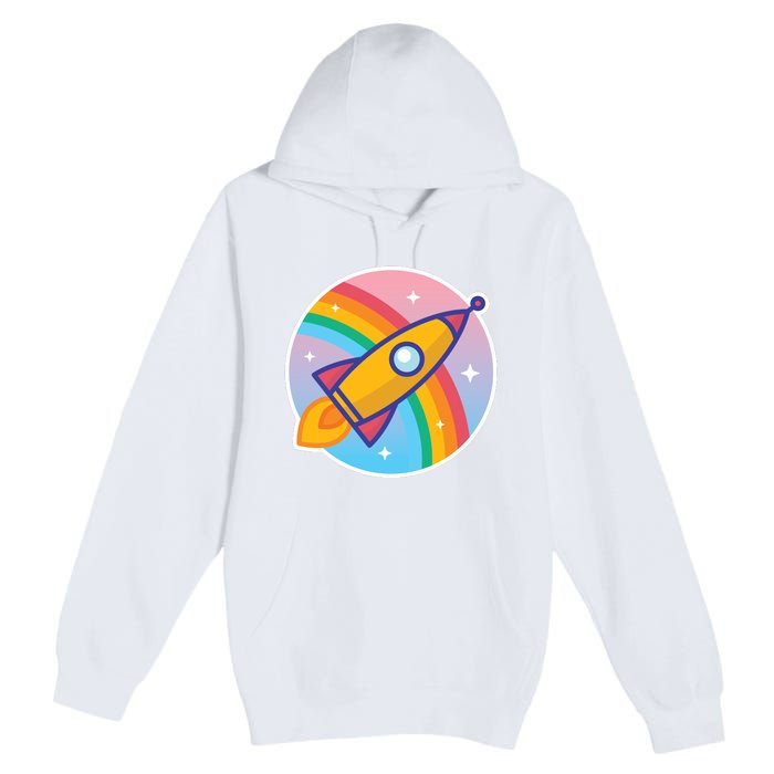 Cartoon Rocket Premium Pullover Hoodie