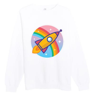 Cartoon Rocket Premium Crewneck Sweatshirt