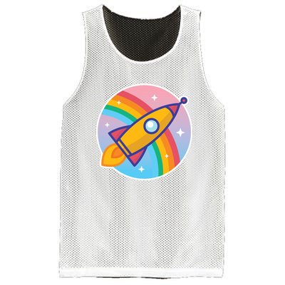 Cartoon Rocket Mesh Reversible Basketball Jersey Tank