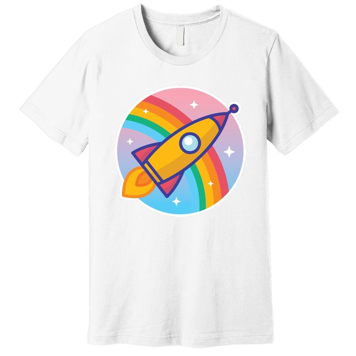 Cartoon Rocket Premium T-Shirt