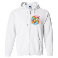 Cartoon Rocket Full Zip Hoodie