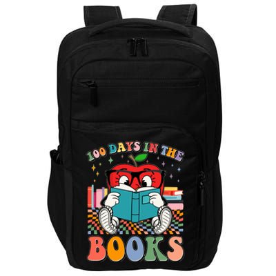 Cute Retro Cartoon Apple 100 Days Of Books Impact Tech Backpack