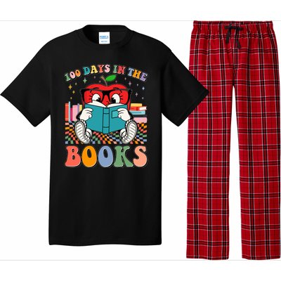 Cute Retro Cartoon Apple 100 Days Of Books Pajama Set