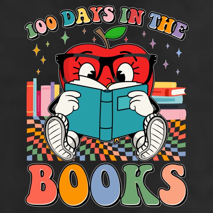 Cute Retro Cartoon Apple 100 Days Of Books Hat