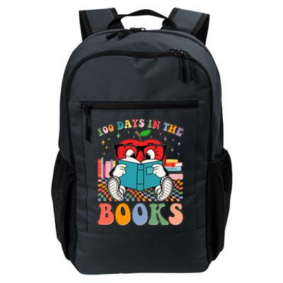 Cute Retro Cartoon Apple 100 Days Of Books Daily Commute Backpack