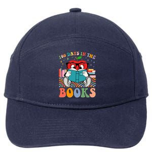 Cute Retro Cartoon Apple 100 Days Of Books 7-Panel Snapback Hat