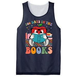 Cute Retro Cartoon Apple 100 Days Of Books Mesh Reversible Basketball Jersey Tank