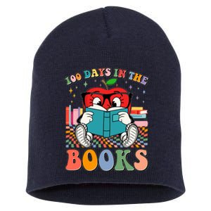 Cute Retro Cartoon Apple 100 Days Of Books Short Acrylic Beanie