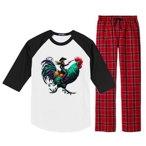 Cow Riding Chicken Raglan Sleeve Pajama Set