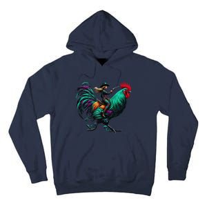 Cow Riding Chicken Tall Hoodie