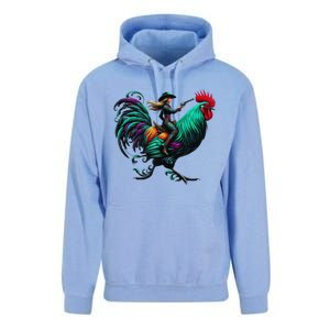 Cow Riding Chicken Unisex Surf Hoodie