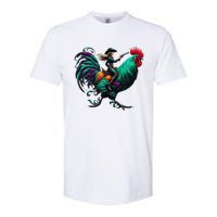 Cow Riding Chicken Softstyle CVC T-Shirt