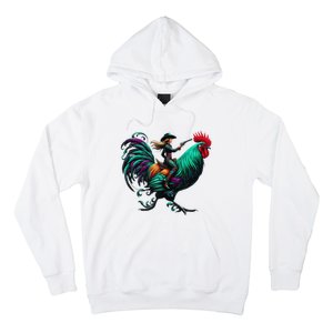 Cow Riding Chicken Hoodie