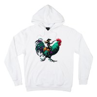 Cow Riding Chicken Hoodie