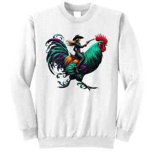 Cow Riding Chicken Sweatshirt