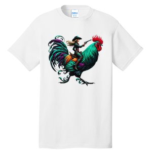 Cow Riding Chicken Tall T-Shirt