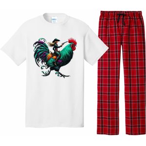 Cow Riding Chicken Pajama Set