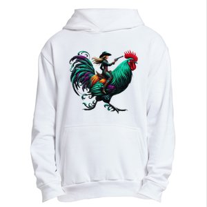 Cow Riding Chicken Urban Pullover Hoodie