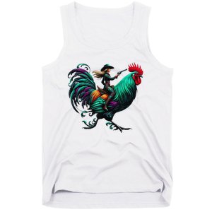 Cow Riding Chicken Tank Top